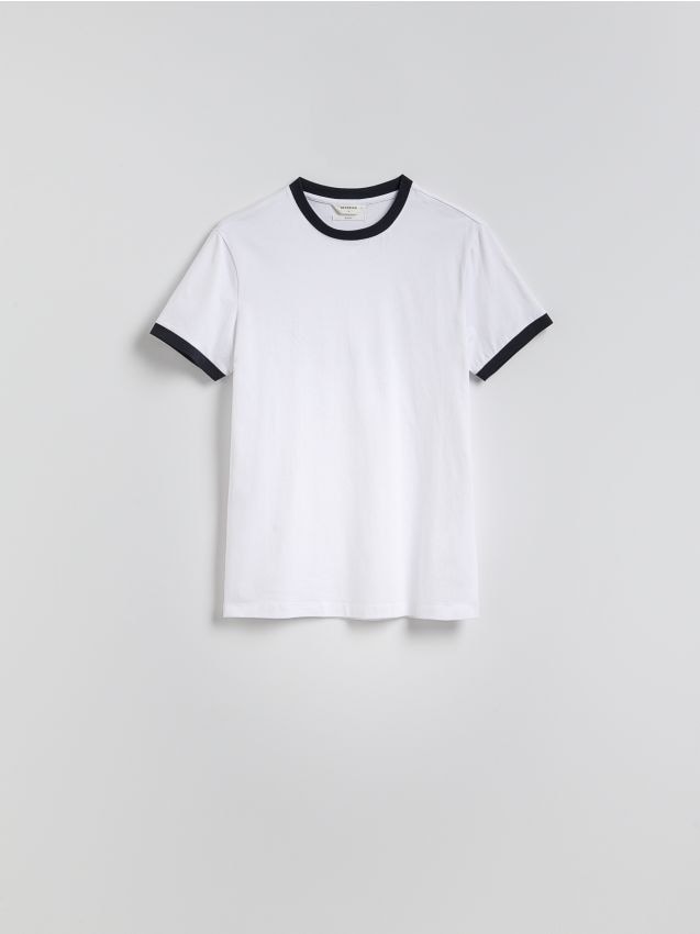 Reserved - Tricou slim fit din bumbac - alb