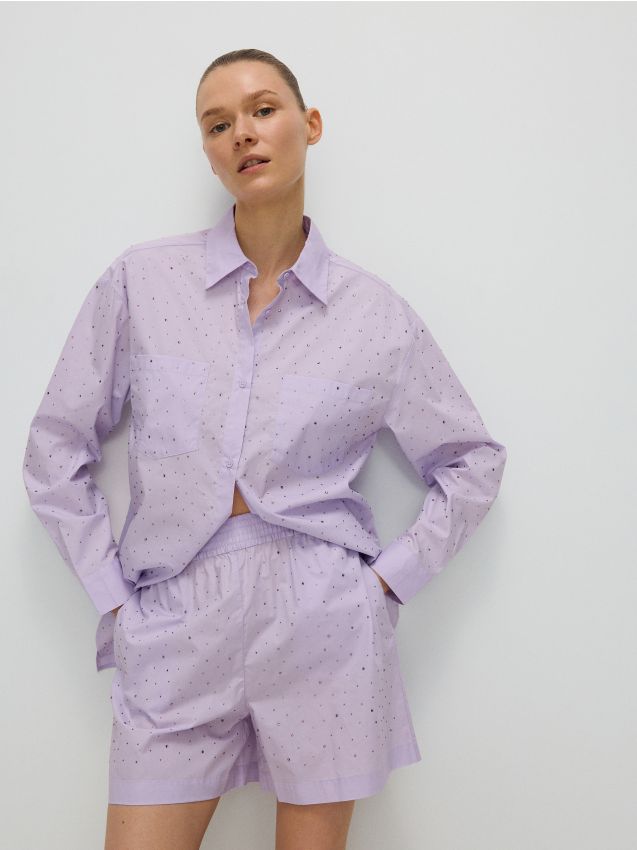 Reserved - ladies` shirt - lavand