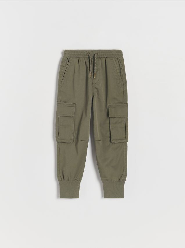 Reserved - boys` trousers - verde-maroniu