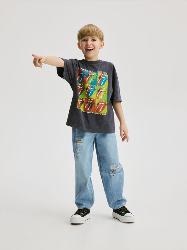 Reserved - Tricou The Rolling Stones - gri-închis Reserved - Tricou The Rolling Stones - gri-închis