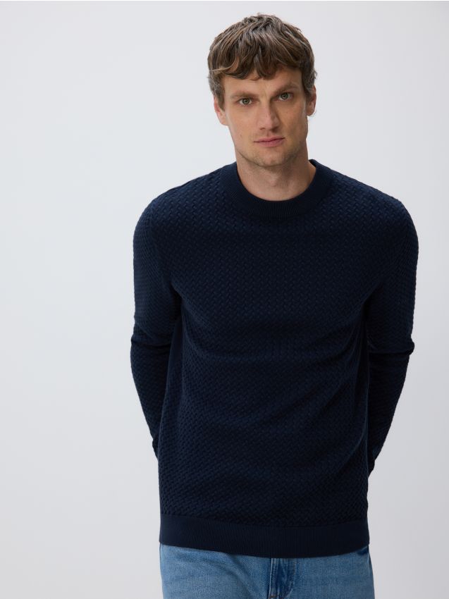 Reserved Reserved - Βαμβακερό πουλόβερ με ανάγλυφο σχέδιο