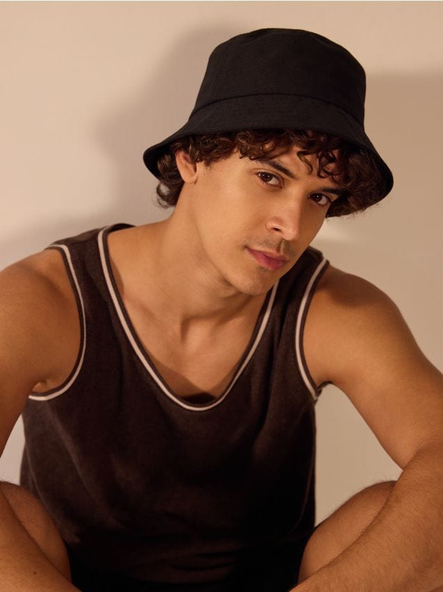 Šešir bucket hat od mešavine lana - RESERVED