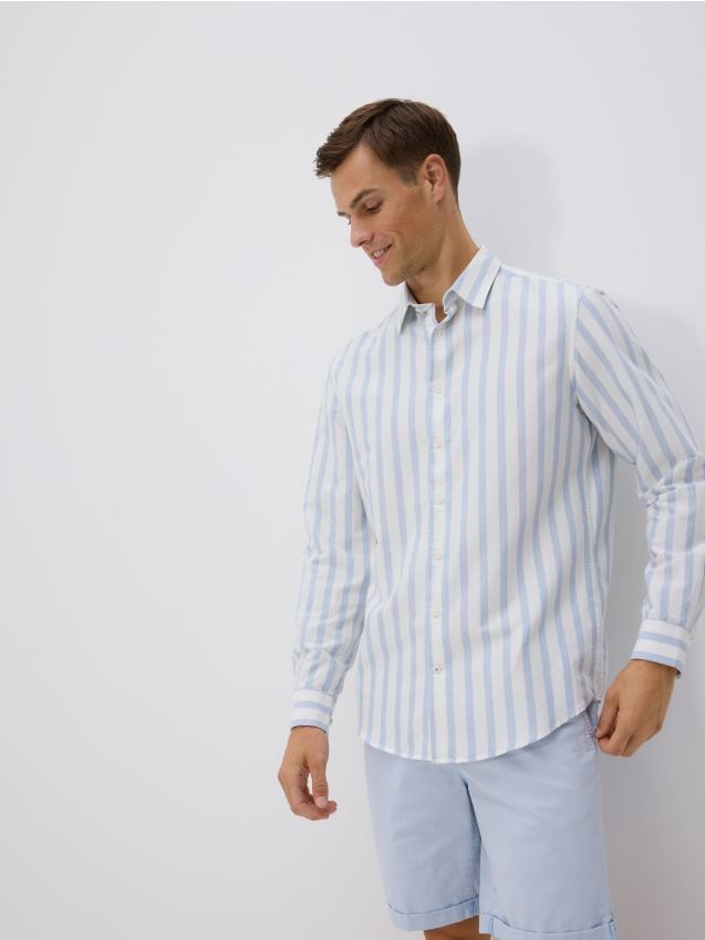Chemise regular fit à rayures - RESERVED