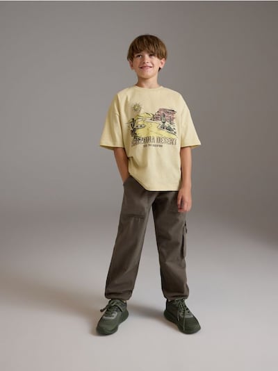 Fabric cargo trousers
