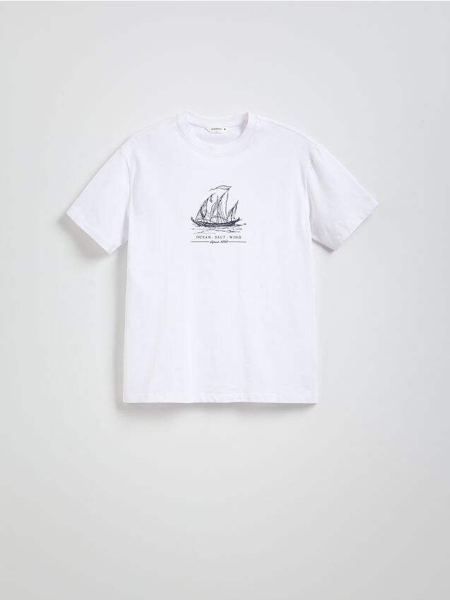 Reserved Reserved - Μπλούζα comfort fit με τύπωμα