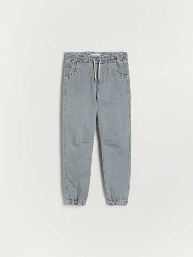 Reserved - Pantaloni jogger elastici - gri deschis