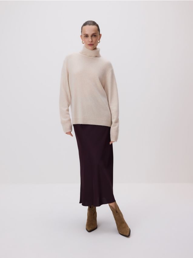 Satin midi skirt - RESERVED
