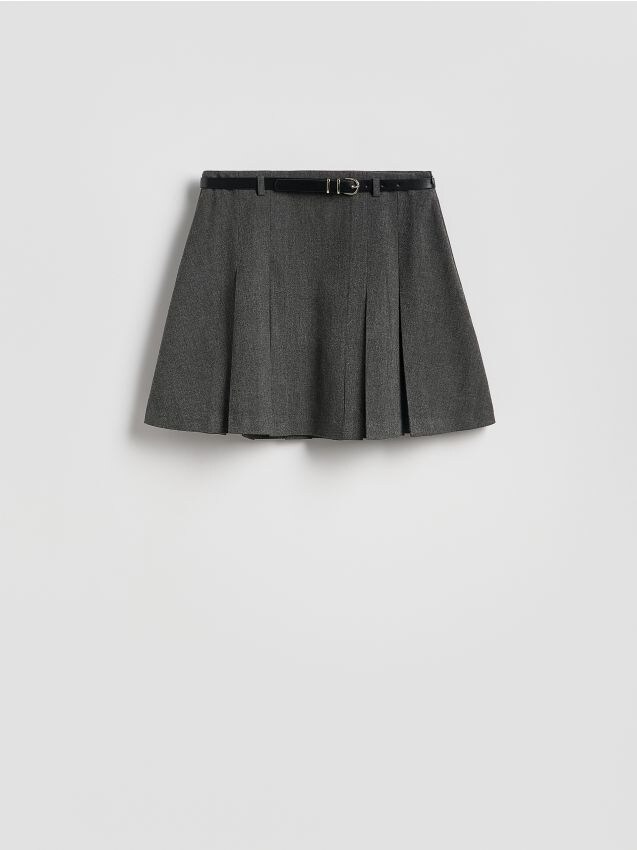 Jupe plissée avec ceinture - RESERVED