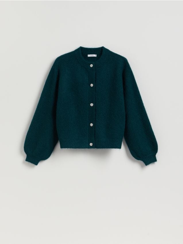 Cardigan with wool and mohair - RESERVED