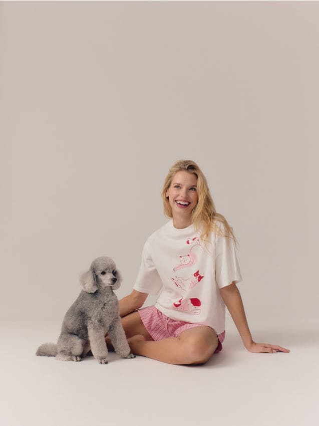Katoenen bedrukte pyjamaset - RESERVED