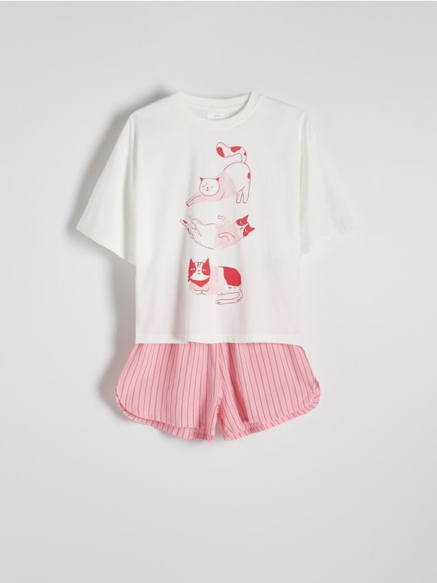 Printed cotton pyjama set - RESERVED