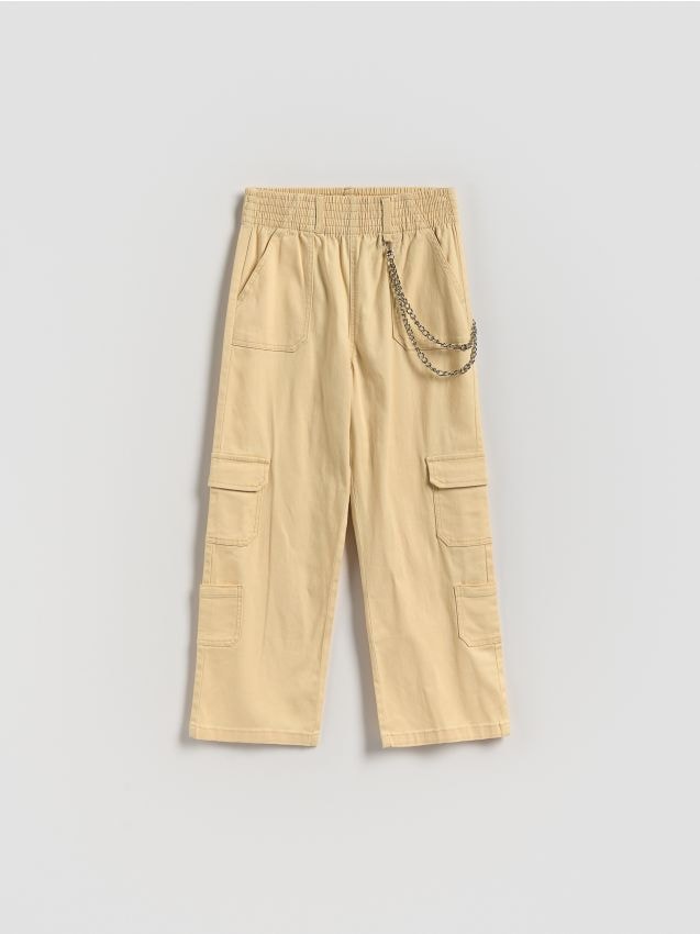 Trousers with chain detail - RESERVED