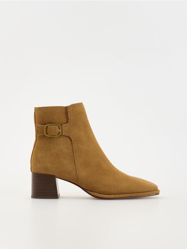 Reserved - LADIES` ANKLE BOOTS - bej