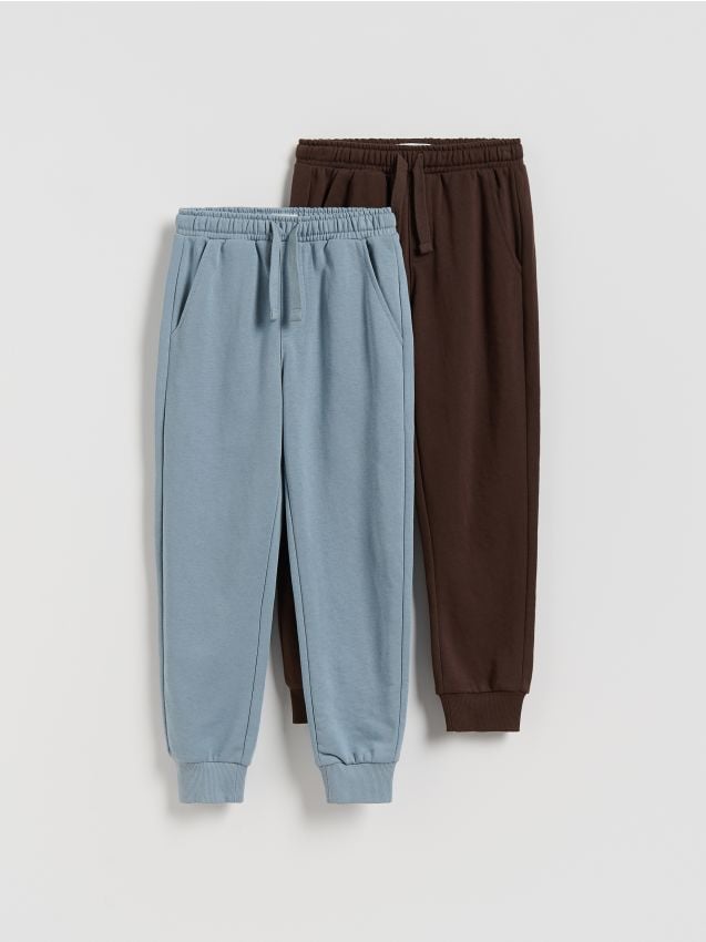 Reserved - Pantaloni jogger de trening pachet de 2 - maro-închis