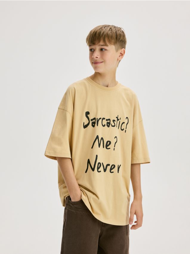 Oversized cotton rich T-shirt - RESERVED