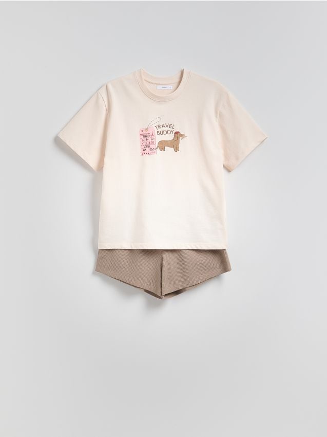 Tweedelige bedrukte pyjamaset - RESERVED
