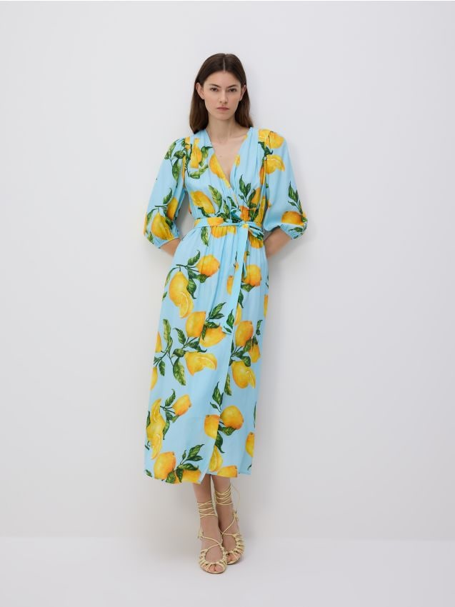 Wrap front midi dress - RESERVED