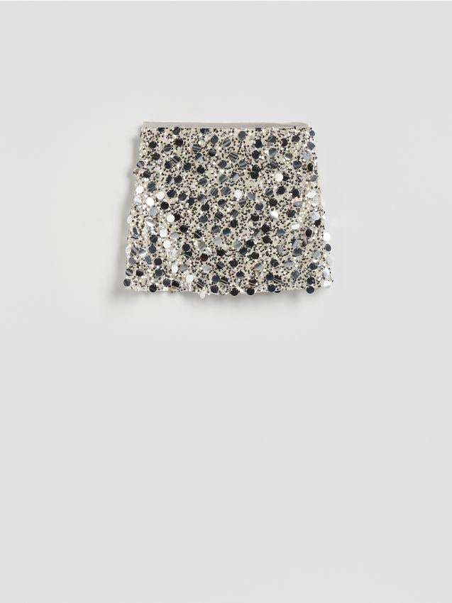 Mini-jupe à sequins - RESERVED