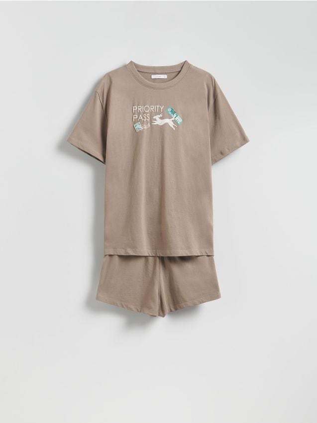 Tweedelige pyjama met print - RESERVED