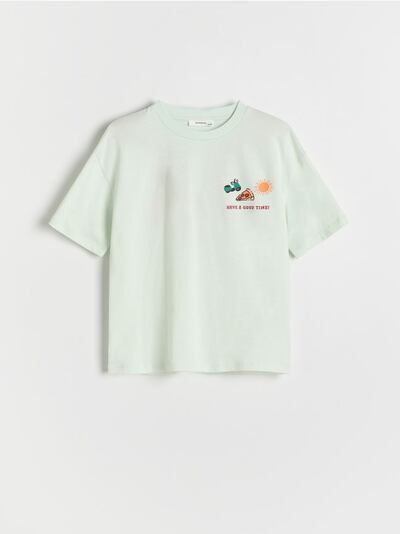 Bawełniany t-shirt z nadrukiem