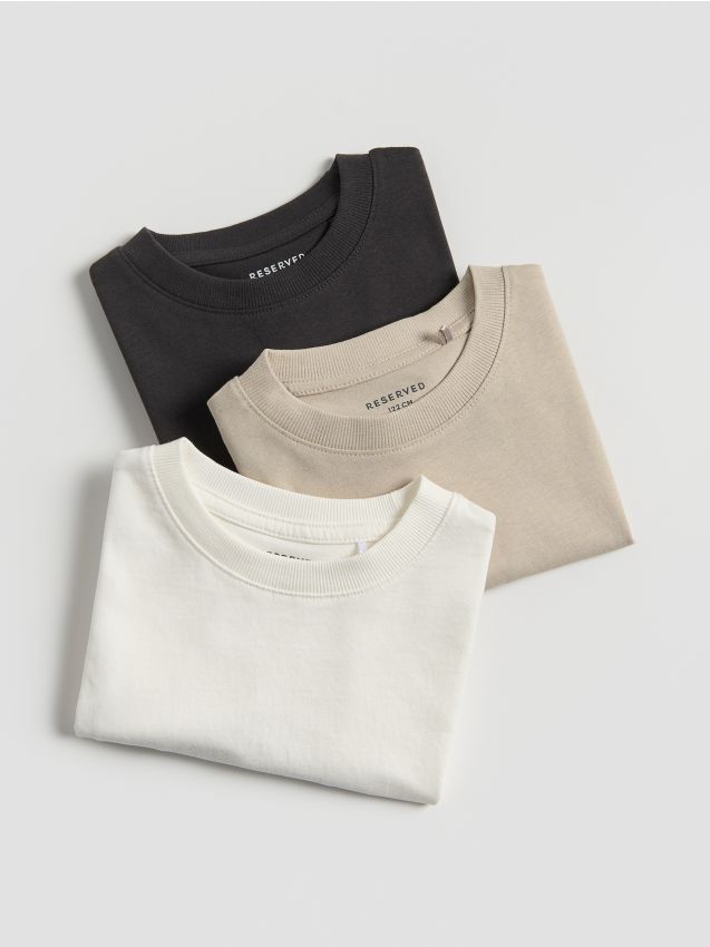 Cotton t-shirt 3 pack - RESERVED