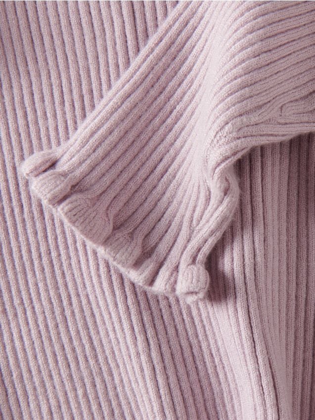 Reserved - pulover din tricot striat, cu conținut ridicat de viscoză - lavand
