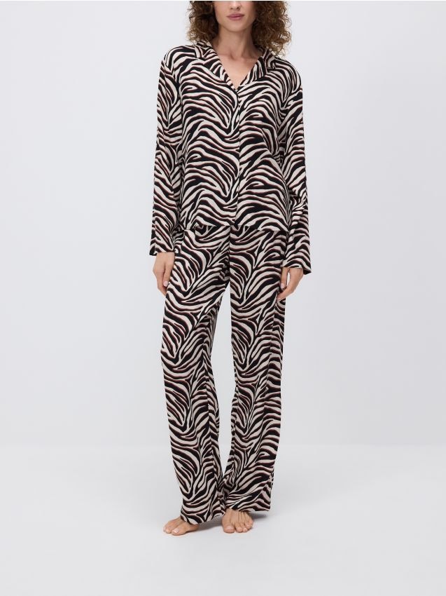 Zweiteiliges Pyjama-Set mit Animal-Print - RESERVED