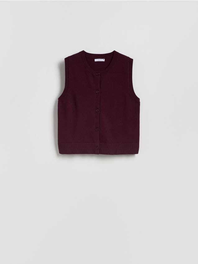 Knitted fabric vest - RESERVED
