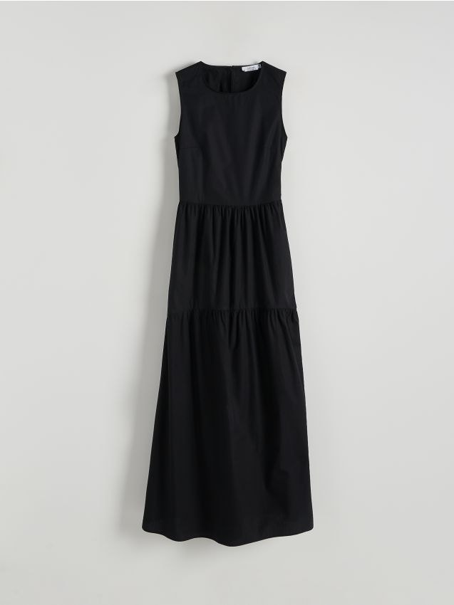 Cotton maxi dress Color black - RESERVED - 0917P-99X