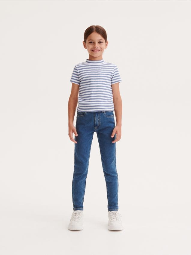 Reserved - blugi super soft skinny - albastru