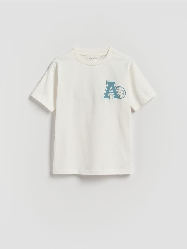 Cotton T-shirt with print - RESERVED