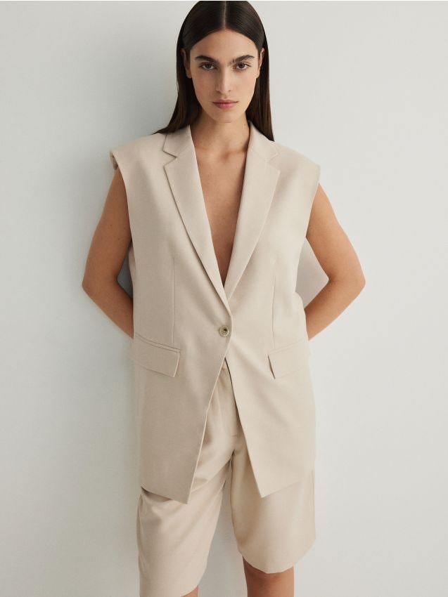 Reserved - ladies` vest - bej