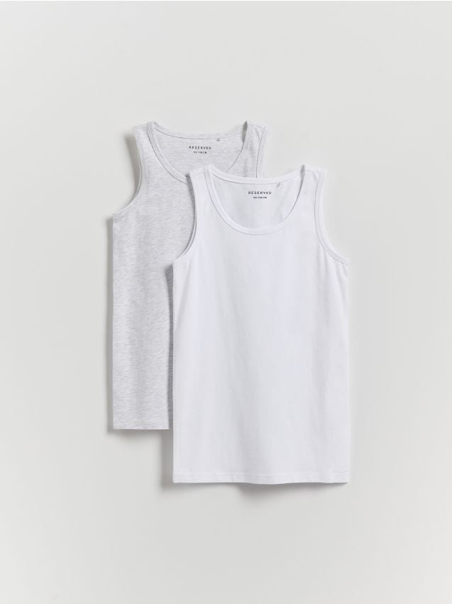 Cotton rich undervests 2 pack - RESERVED