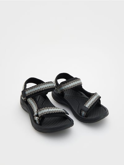Sandals with velcro fasteners