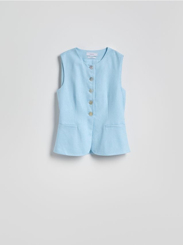 Gilet ajusté avec lin - RESERVED