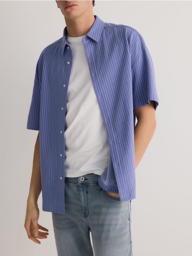 Oversized gestreepte blouse - RESERVED