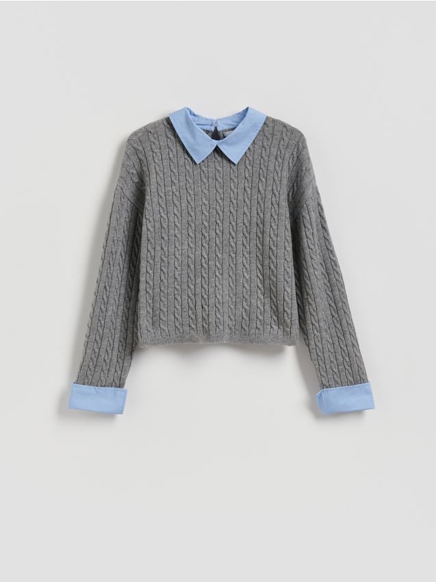 Jumper with shirt inserts - RESERVED