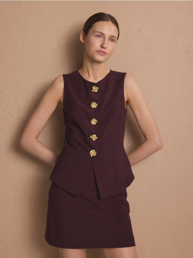 Viscose blend mini skirt - RESERVED