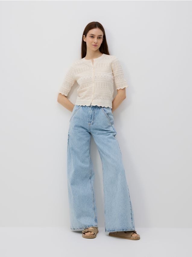 Blouse ajourée en viscose - RESERVED