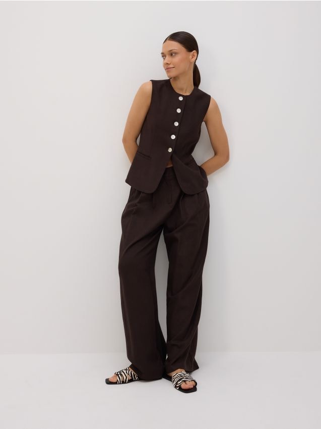 Wide leg trousers - RESERVED