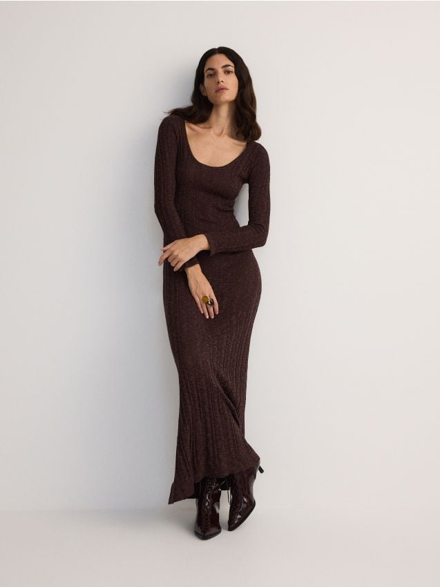 Jersey cotton rich maxi dress - RESERVED
