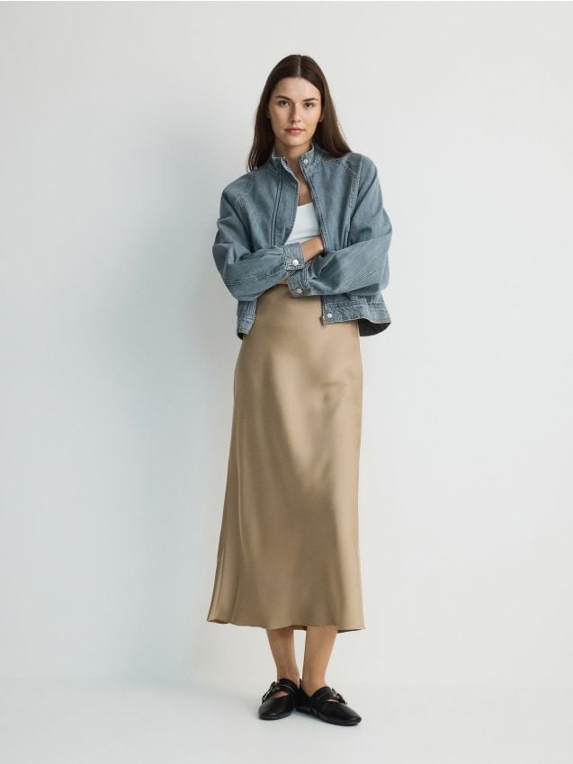 Satin maxi skirt - RESERVED