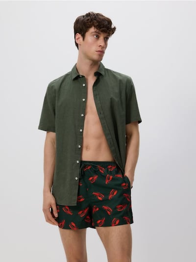 Strandshort met patroon