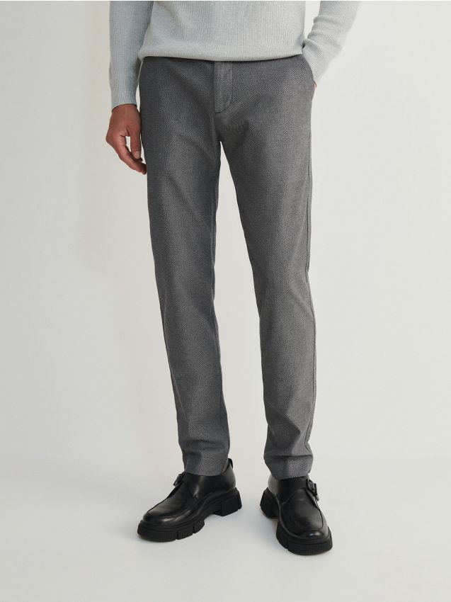 Reserved - Pantaloni chino slim fit - gri-neutru