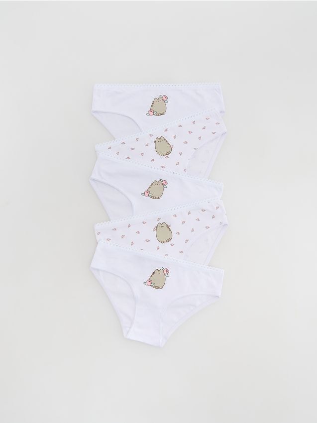 Lot de 5 culottes en coton majoritaire Pusheen - RESERVED