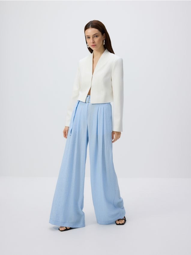 Pantalone od viskoze sa pojasom - RESERVED