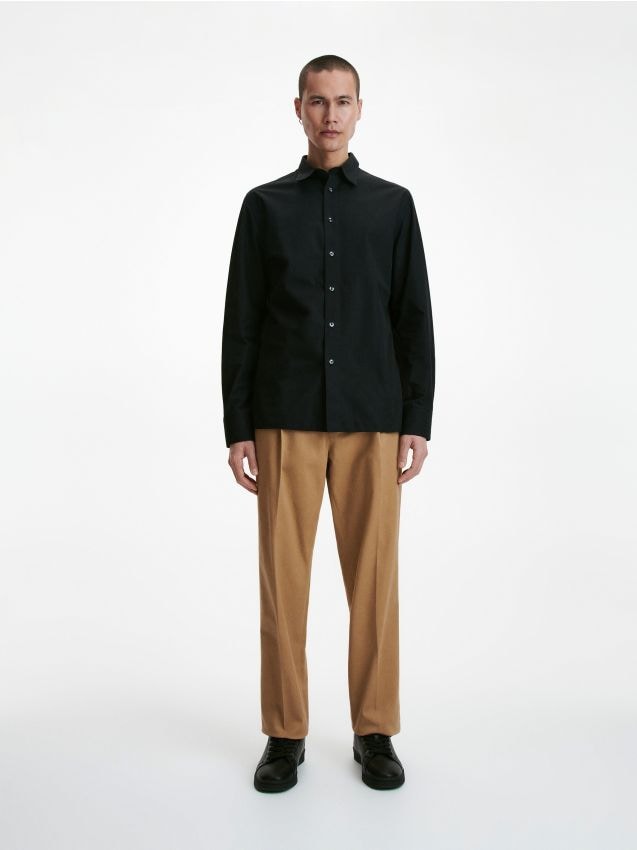 Reserved - Pantaloni chino wide leg - bej