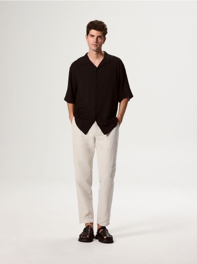 Reserved - men`s trousers - bej