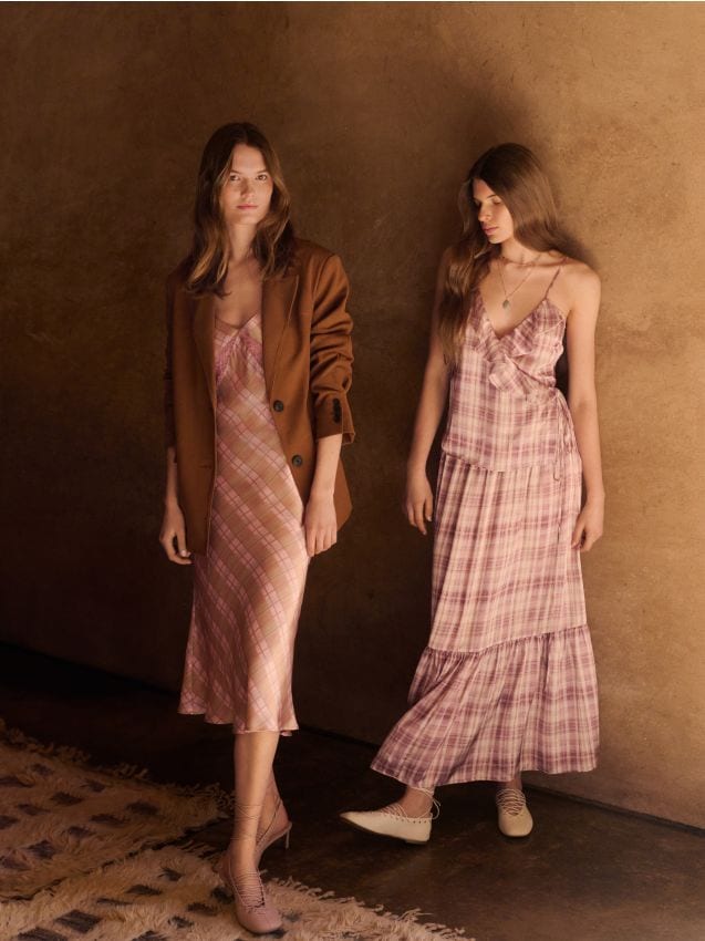 Check maxi skirt - RESERVED