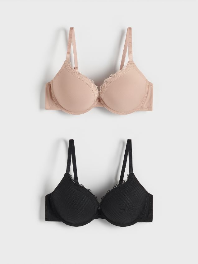 Reserved - sutien super push-up 2 pack - roz-pudră
